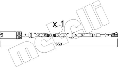 Metelli SU.304 - Indikators, Bremžu uzliku nodilums www.autospares.lv