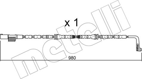 Metelli SU.306 - Indikators, Bremžu uzliku nodilums www.autospares.lv