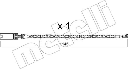 Metelli SU.301 - Indikators, Bremžu uzliku nodilums www.autospares.lv