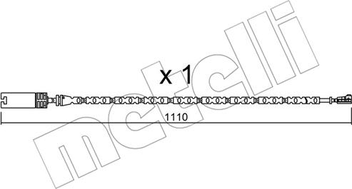 Metelli SU.303 - Indikators, Bremžu uzliku nodilums www.autospares.lv