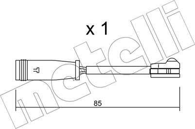 Metelli SU.314 - Indikators, Bremžu uzliku nodilums www.autospares.lv