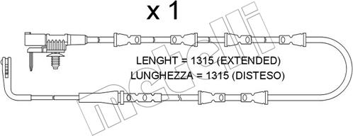 Metelli SU.389 - Warning Contact, brake pad wear www.autospares.lv