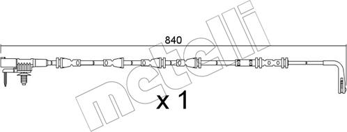 Metelli SU.383 - Indikators, Bremžu uzliku nodilums www.autospares.lv