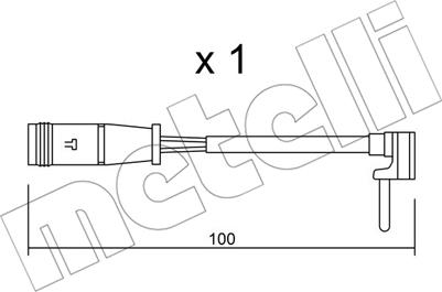 Metelli SU.330 - Indikators, Bremžu uzliku nodilums www.autospares.lv