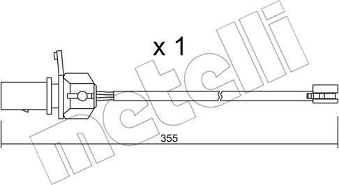 Metelli SU.332 - Indikators, Bremžu uzliku nodilums www.autospares.lv