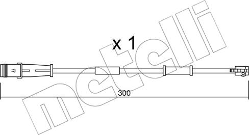 Metelli SU.320 - Warning Contact, brake pad wear www.autospares.lv