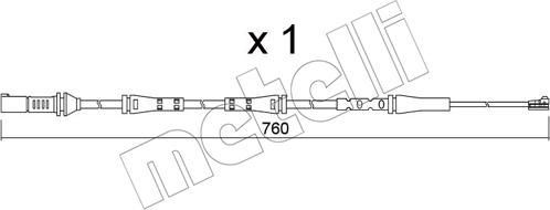 Metelli SU.377 - Indikators, Bremžu uzliku nodilums www.autospares.lv