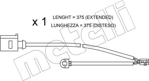 Metelli SU.294 - Indikators, Bremžu uzliku nodilums www.autospares.lv