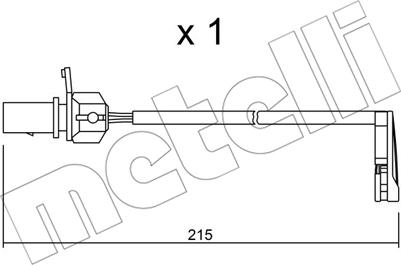 Metelli SU.291 - Warning Contact, brake pad wear www.autospares.lv