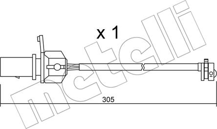 Metelli SU.248 - Indikators, Bremžu uzliku nodilums www.autospares.lv