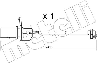 Metelli SU.247 - Indikators, Bremžu uzliku nodilums www.autospares.lv