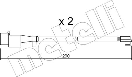 Metelli SU.260K - Indikators, Bremžu uzliku nodilums www.autospares.lv