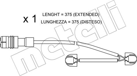 Metelli SU.267 - Indikators, Bremžu uzliku nodilums autospares.lv