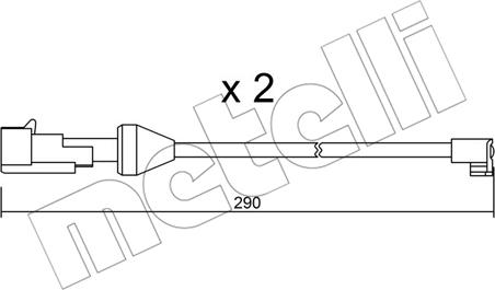 Metelli SU.204K - Indikators, Bremžu uzliku nodilums www.autospares.lv