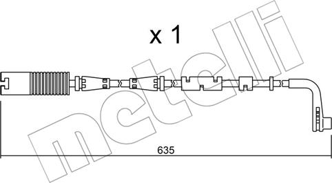 Metelli SU.205 - Indikators, Bremžu uzliku nodilums www.autospares.lv