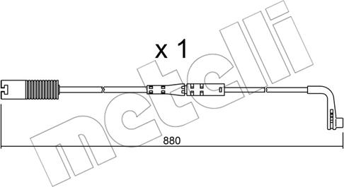 Metelli SU.207 - Indikators, Bremžu uzliku nodilums www.autospares.lv