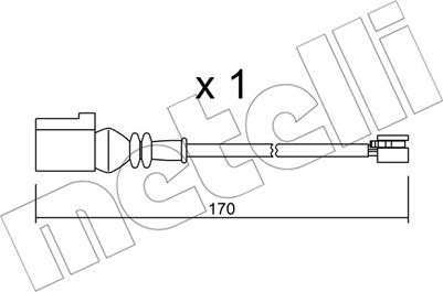 Metelli SU.289 - Indikators, Bremžu uzliku nodilums www.autospares.lv