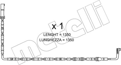 Metelli SU.286 - Indikators, Bremžu uzliku nodilums www.autospares.lv