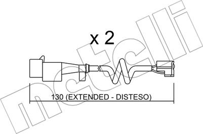 Metelli SU.225K - Indikators, Bremžu uzliku nodilums www.autospares.lv