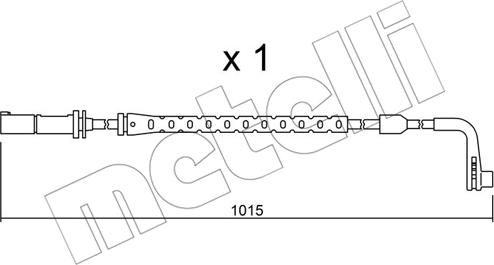 Metelli SU.221 - Indikators, Bremžu uzliku nodilums www.autospares.lv