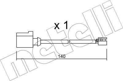 Metelli SU.274 - Indikators, Bremžu uzliku nodilums www.autospares.lv