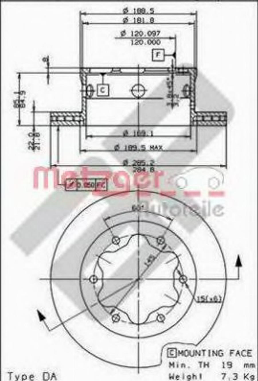 Metzger 44062 - Bremžu diski www.autospares.lv