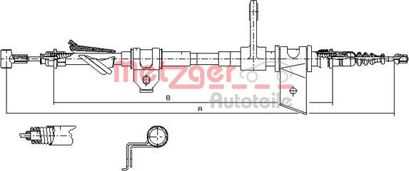 Metzger 451.11 - Trose, Stāvbremžu sistēma www.autospares.lv