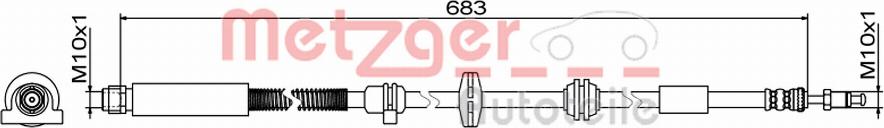 Metzger 4110949 - Bremžu šļūtene www.autospares.lv