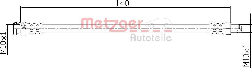 Metzger 4110106 - Bremžu šļūtene www.autospares.lv