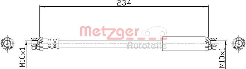 Metzger 4110359 - Bremžu šļūtene www.autospares.lv