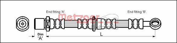 Metzger 4110200 - Bremžu šļūtene www.autospares.lv