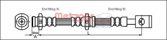 Metzger 4111991 - Bremžu šļūtene www.autospares.lv