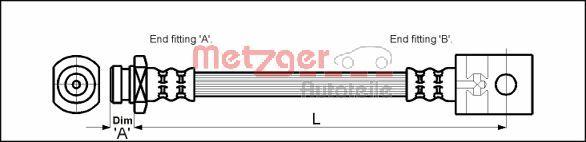 Metzger 4111979 - Bremžu šļūtene www.autospares.lv