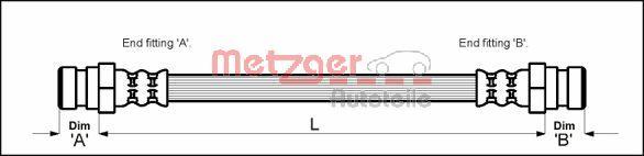 Metzger 4111429 - Тормозной шланг www.autospares.lv