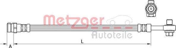 Metzger 4111477 - Bremžu šļūtene www.autospares.lv