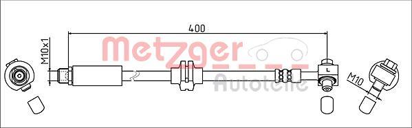 Metzger 4111623 - Bremžu šļūtene www.autospares.lv