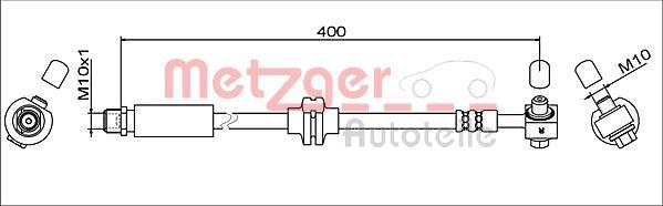 Metzger 4111622 - Bremžu šļūtene www.autospares.lv