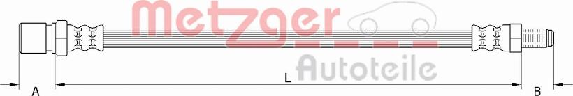 Metzger 4111154 - Bremžu šļūtene www.autospares.lv