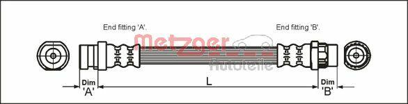 Metzger 4111169 - Bremžu šļūtene www.autospares.lv