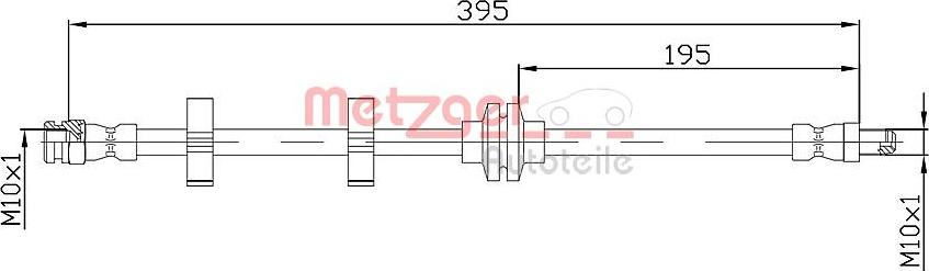 Metzger 4118402 - Bremžu šļūtene www.autospares.lv