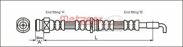 Metzger 4113669 - Bremžu šļūtene www.autospares.lv