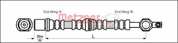 Metzger 4113666 - Bremžu šļūtene www.autospares.lv