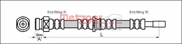 Metzger 4113315 - Bremžu šļūtene www.autospares.lv