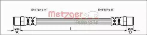 Metzger 4110050 - Bremžu šļūtene www.autospares.lv