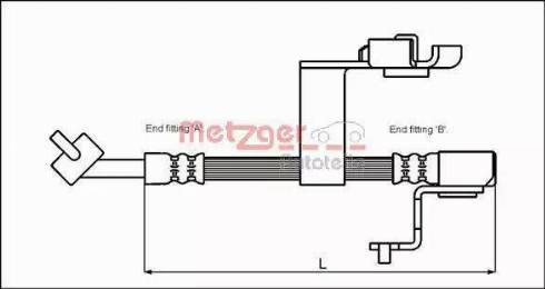 Metzger 4112510 - Bremžu šļūtene autospares.lv