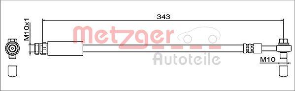 Metzger 4112042 - Bremžu šļūtene www.autospares.lv