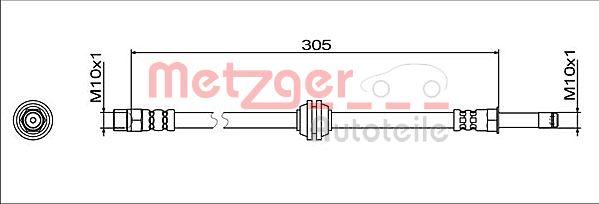 Metzger 4112065 - Bremžu šļūtene www.autospares.lv