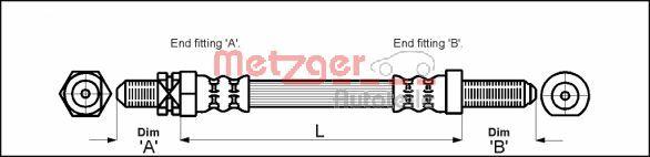 Metzger 4112103 - Bremžu šļūtene www.autospares.lv