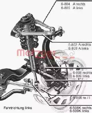 Metzger 83006111 - Stiepnis / Atsaite, Stabilizators www.autospares.lv