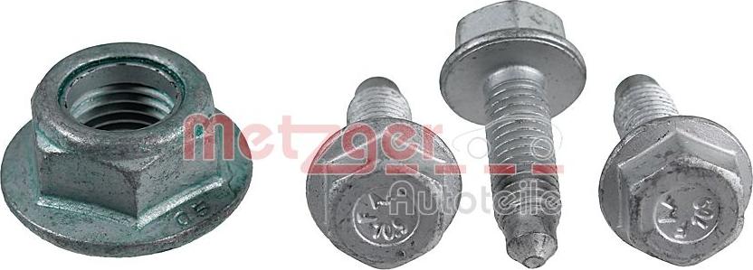 Metzger 6490381 - Montāžas komplekts, Amortizatora statnes balsts www.autospares.lv